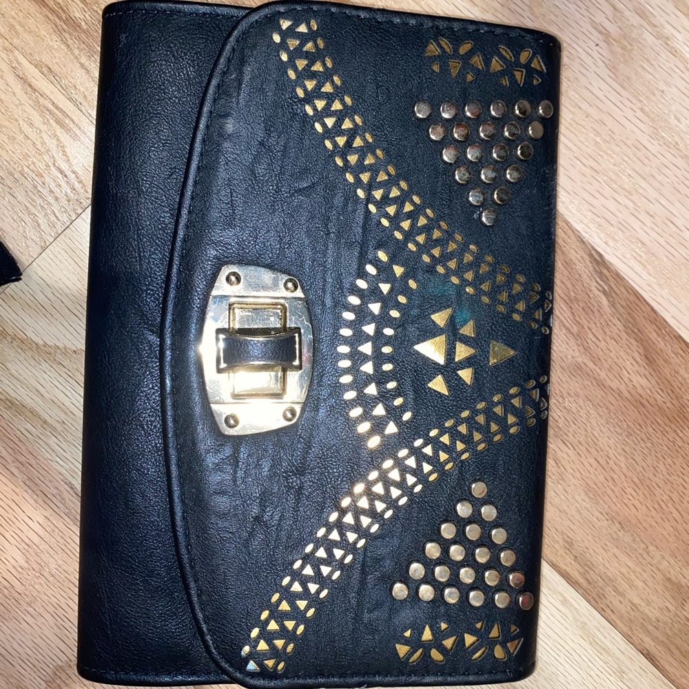 Black and Gold Small Clutch